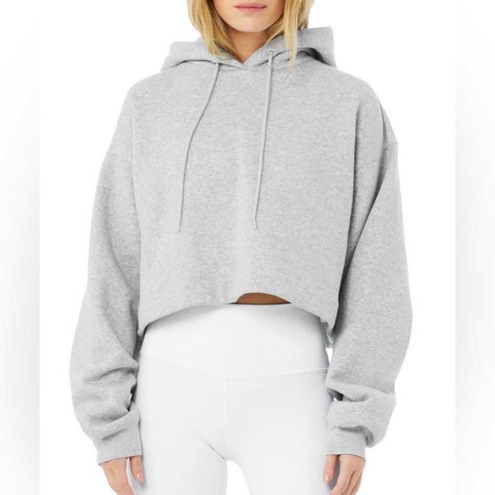 ALO Yoga Bae Hoodie Athletic Heather Grey M